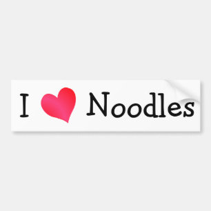 私は麺が大好き バンパーステッカー