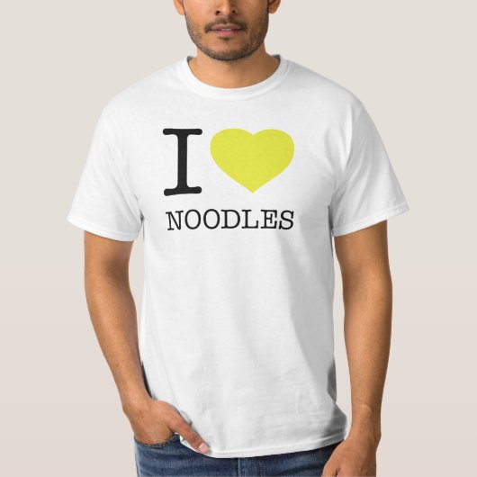 私は麺が大好き Tシャツ (正面)