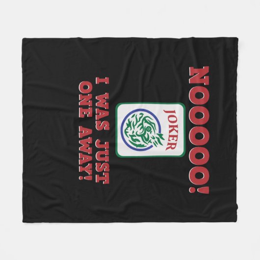 私は麻雀のゲームを1遠くに回しかやってなかった フリースブランケット (正面(横))