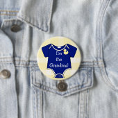 私は黄色いギンガムの祖母の濃紺です 缶バッジ (インサイチュ)