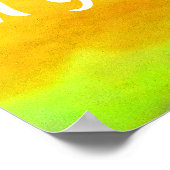 私は黄色の引用水色で夢を見る ポスター (角)