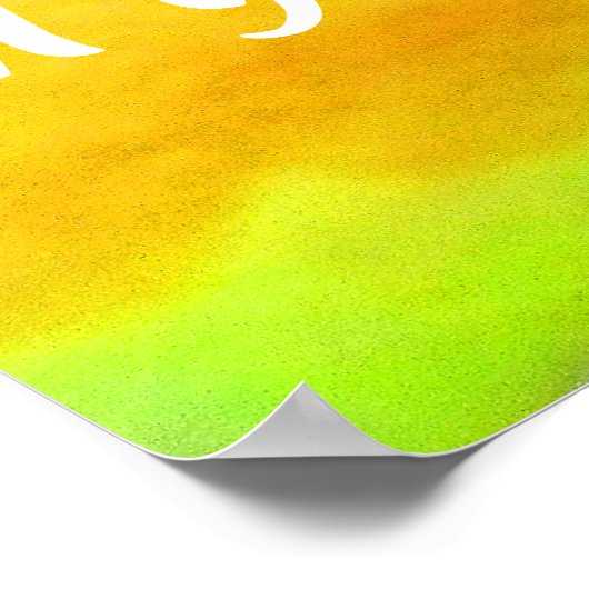 私は黄色の引用水色で夢を見る ポスター (角)