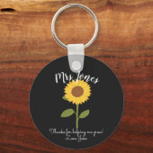 私は黄色救済いヒマワリが生える キーホルダー (正面)
