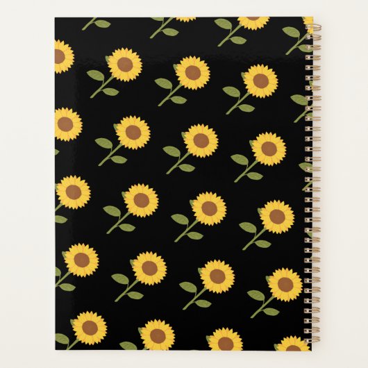 私は黄色救済いヒマワリが生える プランナー手帳 (裏面)