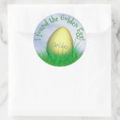 "私は黄金の卵を見つけた"イースターエッグ狩り ラウンドシール (バッグ)