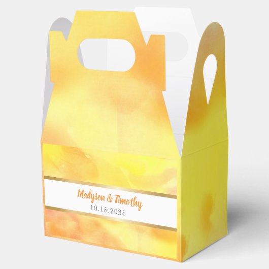 私は黄金の水の色の結婚贈り物用箱 フェイバーボックス (オープン)