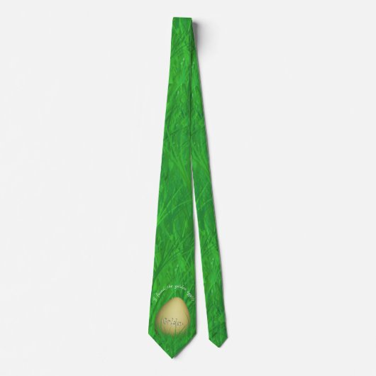 私は黄金卵を見つけた – イースターエッグ狩りノベルティ ネクタイ (正面)