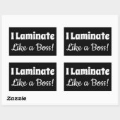 私は黒いステッカーのようなボスをラミネートする 長方形シール (シート)