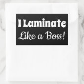 私は黒いステッカーのようなボスをラミネートする 長方形シール (バッグ)