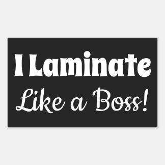 私は黒いステッカーのようなボスをラミネートする 長方形シール