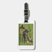 私は黒いドイツの羊飼いが大好きだ ラゲッジタグ (正面縦)