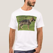 私は黒いドイツの羊飼いが大好きだ Tシャツ (正面)