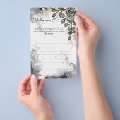 私は黒いバラブライダルシャワーゲームカード チラシ (ハンドル)