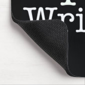 私は黒いマウスパッドを書くことを愛します マウスパッド (コーナー)