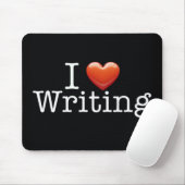私は黒いマウスパッドを書くことを愛します マウスパッド (マウス)
