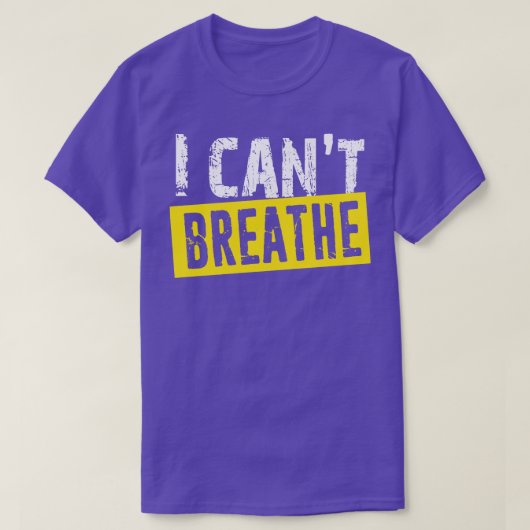 私は黒い人生の物質表現を呼吸できない Tシャツ (デザイン正面)