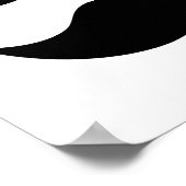 私は黒い口ひげのハートが大好き ポスター (角)