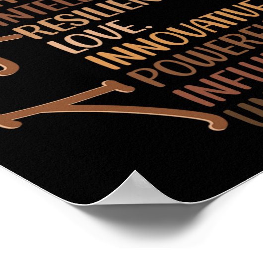 私は黒い女性の教育メラニン黒の歴史モ ポスター (角)