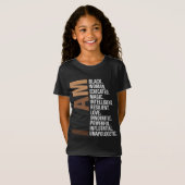 私は黒い女性の教育メラニン黒の歴史モ Tシャツ (正面フル)