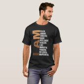 私は黒い女性の教育メラニン黒の歴史モ Tシャツ (正面フル)