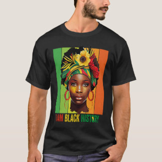 私は黒い歴史の女性の女の子ブラッククイーン月H Tシャツ