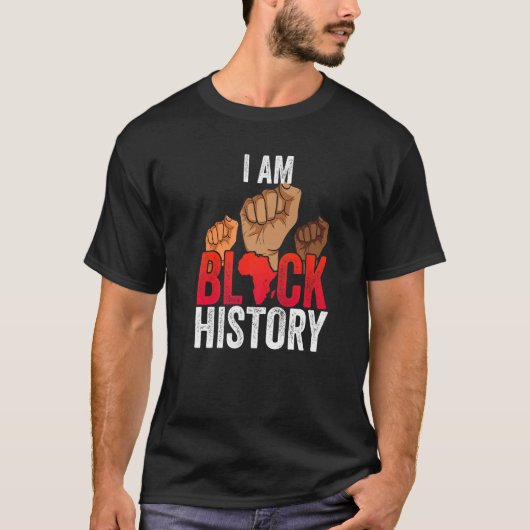 私は黒い歴史の戦い手の黒い歴史の月 Tシャツ (正面)