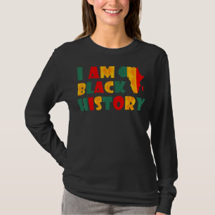 私は黒い歴史の月アフロアメリカン黒いヒスト Tシャツ