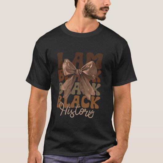 私は黒い歴史の月コケット弓アフリカ船 Tシャツ (正面)