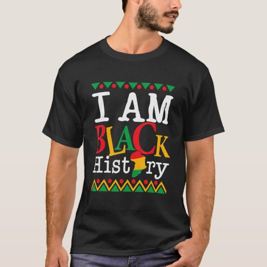 私は黒い歴史の月メラニンBLMアフリカンアメリ Tシャツ (正面)