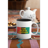 私は黒い歴史の金ゴールドフォントコーヒーマグ ツートーンマグカップ