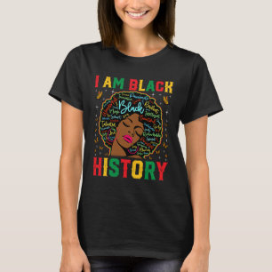 私は黒い歴史アフロアフリカ系アメリカ人女性Ret Tシャツ
