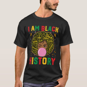 私は黒い歴史アフロアフリカ系アメリカ人女性Ret Tシャツ