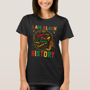 私は黒い歴史アフロアフリカ系アメリカ人女性Ret Tシャツ