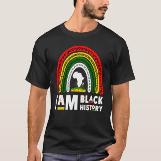 私は黒い歴史メラニン女性レインボーブラック彼 Tシャツ