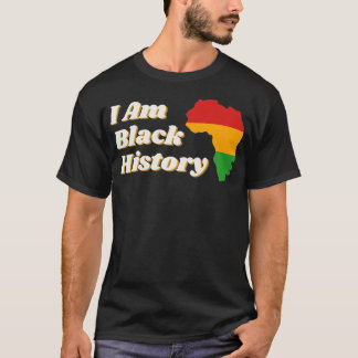 私は黒い歴史ヴィンテージアフリカのパターンのギフト Tシャツ