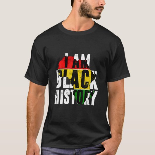 私は黒い歴史月お祝いアフリカンアメリ Tシャツ (正面)