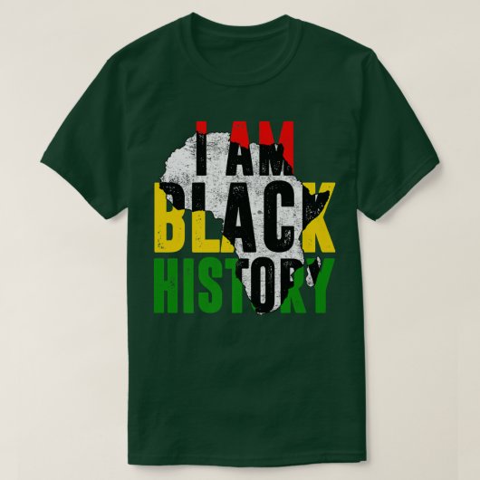 私は黒い歴史月お祝いアフリカンアメリ Tシャツ (デザイン正面)