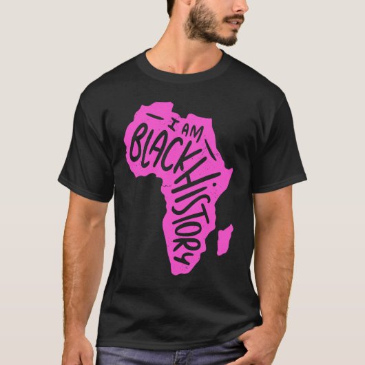 私は黒い歴史月お祝いアフリカンアメリ Tシャツ (正面)