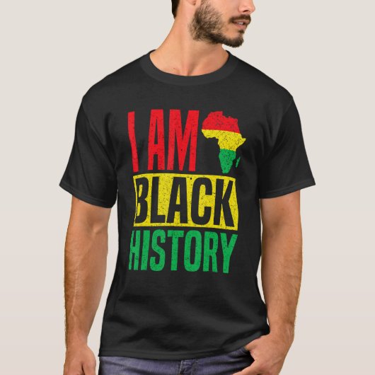 私は黒い歴史月お祝いアフリカンアメリ Tシャツ (正面)