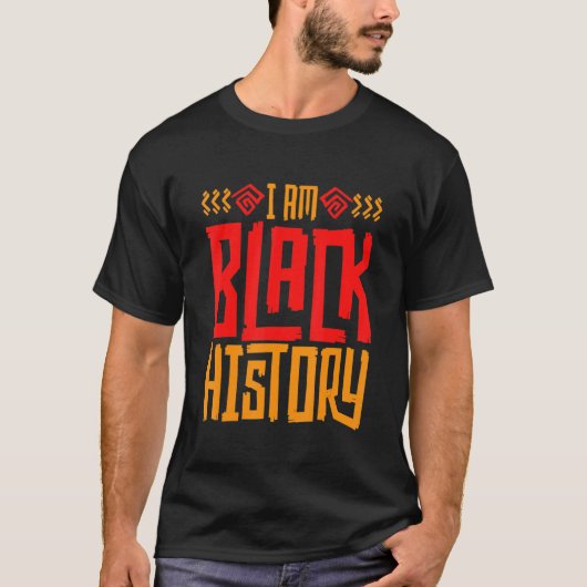 私は黒い歴史月アフリカ系アメリカ人プライドAf Tシャツ (正面)