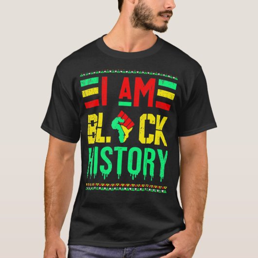 私は黒い歴史月アフリカ系アメリカ人プライドCe Tシャツ (正面)