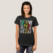私は黒い歴史月アフリカ系アメリカ人プライドCe Tシャツ (正面フル)