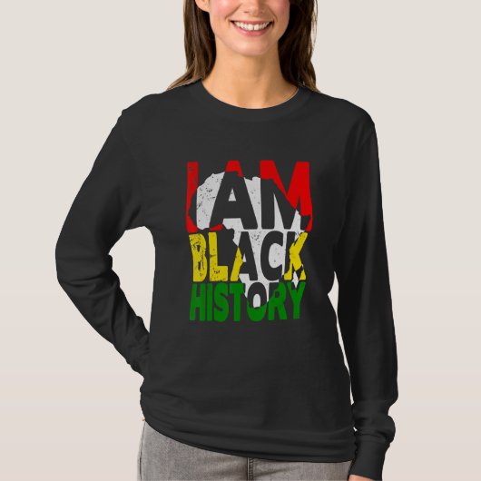私は黒い歴史月アフリカ系アメリカ人プライドCe Tシャツ (正面)