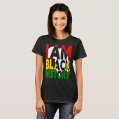 私は黒い歴史月アフリカ系アメリカ人プライドCe Tシャツ (正面フル)