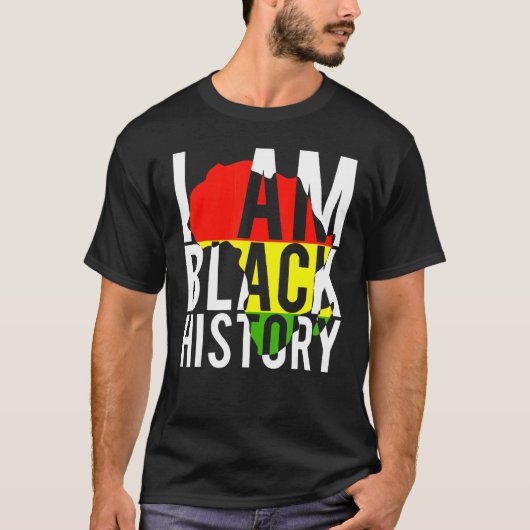 私は黒い歴史月アフリカ系アメリカ人プライドCe Tシャツ (正面)
