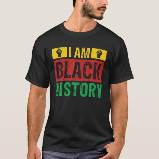 私は黒い歴史月アフリカ系アメリカ人プライドCe Tシャツ (正面)