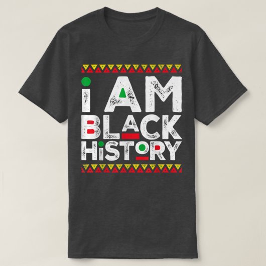 私は黒い歴史月アフリカ系アメリカ人プライドCe Tシャツ (デザイン正面)