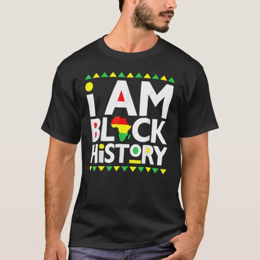 私は黒い歴史月アフリカ系アメリカ人プライドCe Tシャツ (正面)