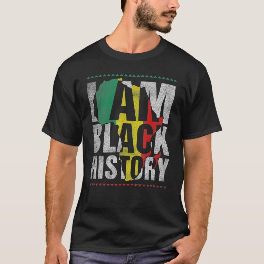 私は黒い歴史月アフリカ系アメリカ人プライドCe Tシャツ (正面)