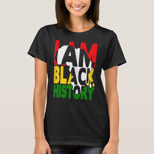 私は黒い歴史月アフリカ系アメリカ人プライドCe Tシャツ (正面)